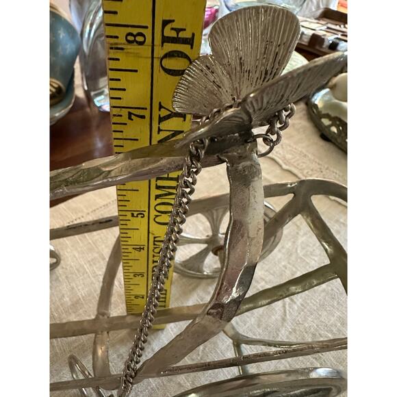 Vintage Michale Aram Wine holder carriage silver butterfly rare - Picture 12 of 16
